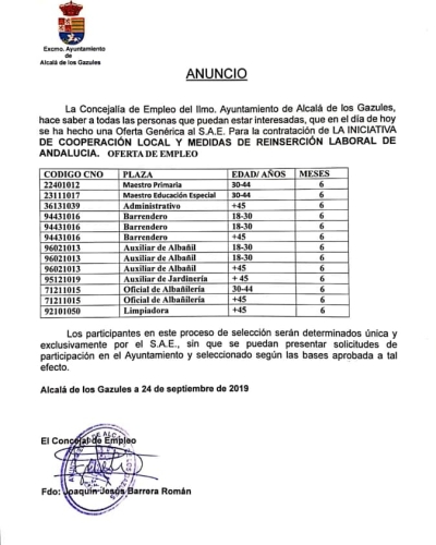 OFERTA DE EMPLEO